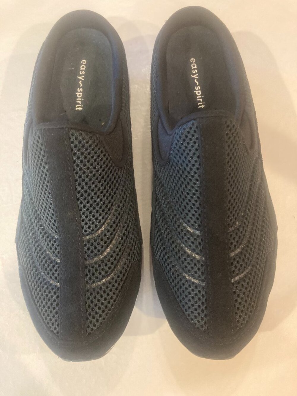 Easy Spirit Black Mesh Slip-On Clogs